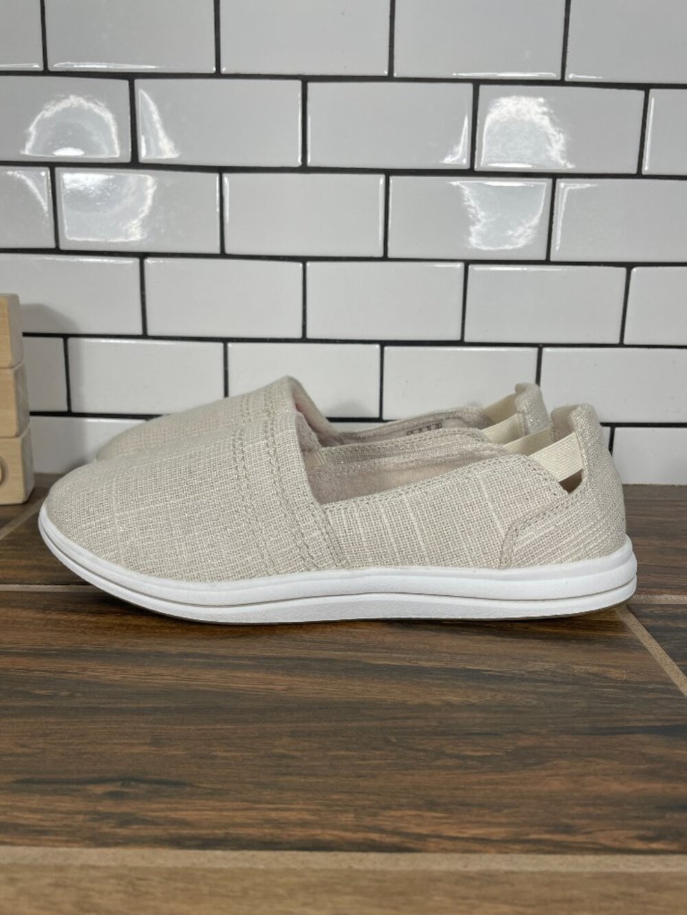 Clarks Breeze Step II Shoes Womens Size 7.5 Wide Natural Interest Casual Slip On